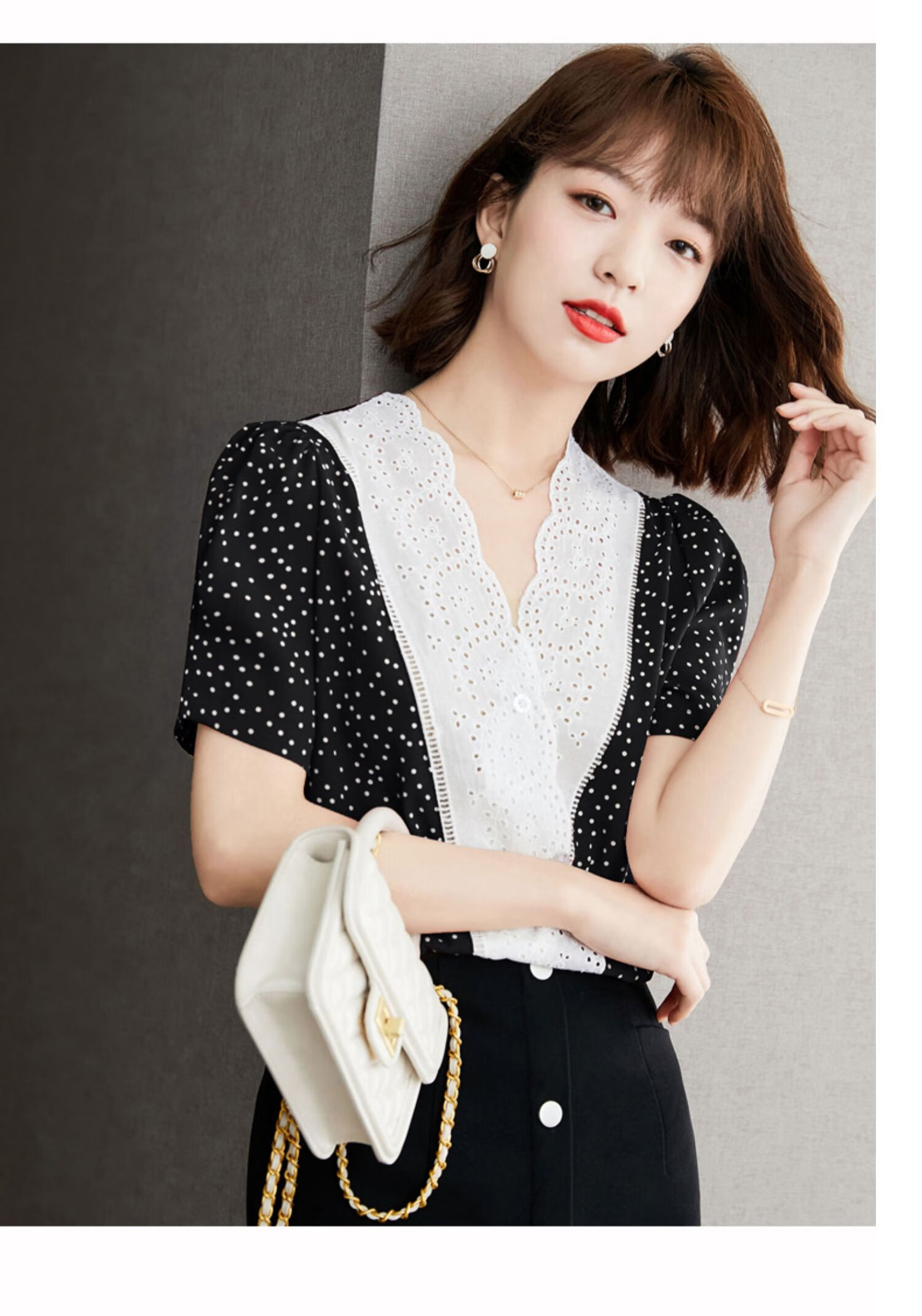 锦钻碎花雪纺衬衫女装夏装2021年新款夏季短袖上衣服时尚洋气小衫气质