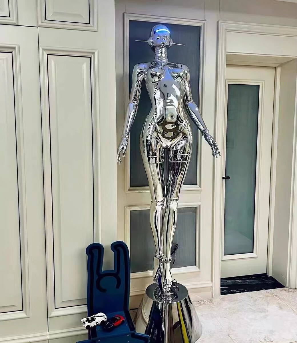 空山基雕塑 空山基机械姬女神艺术雕塑电镀客厅奶茶店网红店软装饰