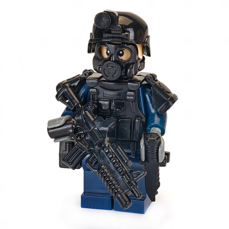 机智芽适用于兼容乐高警察人仔城市特种兵特警小人军事积木8-10岁男孩