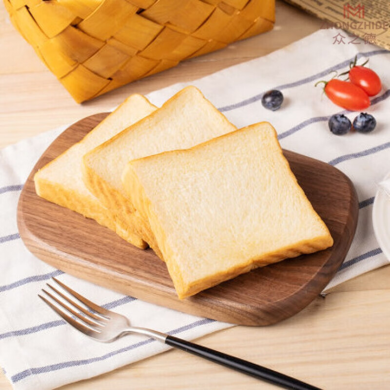 万寿斋 u吧u吧吐司牛奶切片面包原切牛乳土司营养早餐餐饱腹食整箱 纯