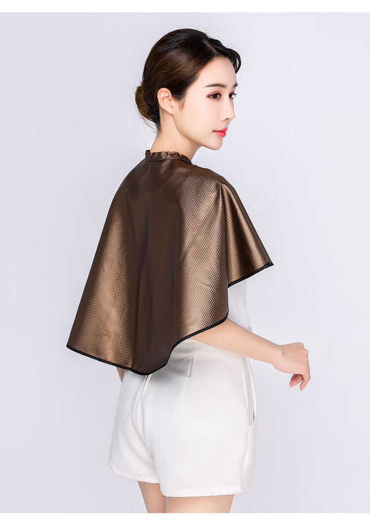 美发披肩烫染发廊专用理发店焗油染发披肩家用剪发防水小围布半透明