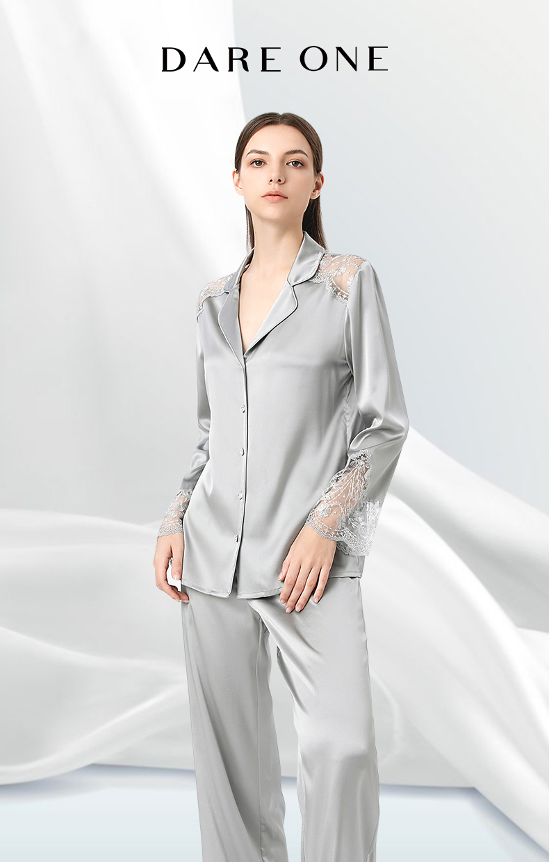 礼盒甄选dareone奢侈品女装lostinrococo真丝睡衣桑蚕丝家居服春夏