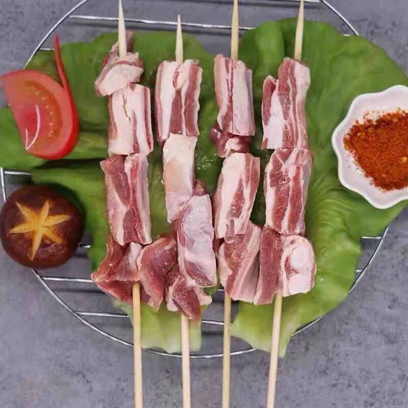 羊肋排10串烧烤羊排小串正宗新鲜冷冻半成品食材烤肉串真羊排串10串