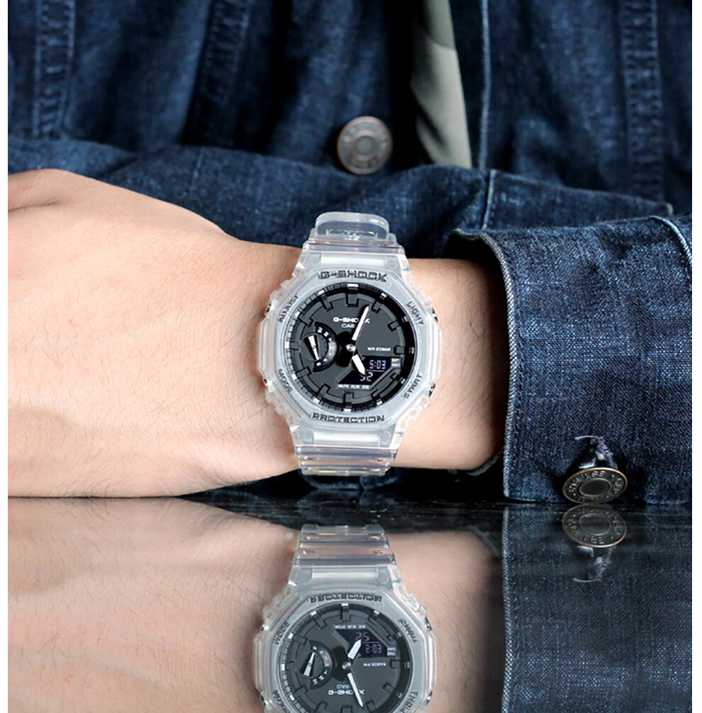 卡西欧casiogshock冰韧主题系列半透明高级灰户外时尚防水防震运动