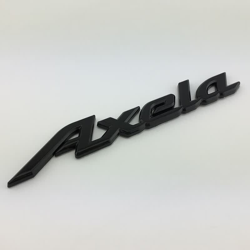 马自达车标马自达3昂克赛拉axela英文字母标志后备尾箱车标贴标黑色