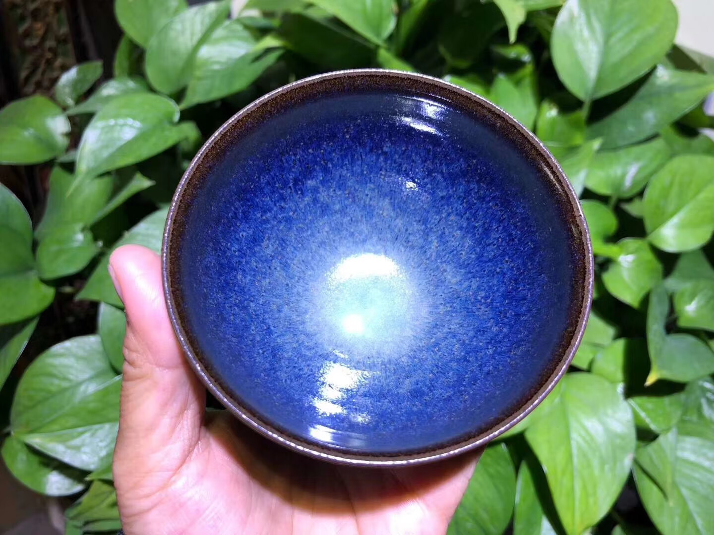 鸡缸杯大师级孙建兴回蓝建盏茶杯主人盏杯建阳建窑功夫铁胎套装茶具