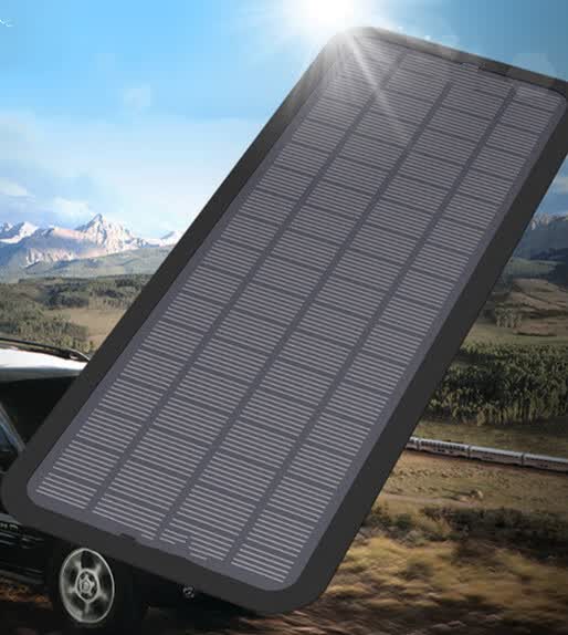 适用车载太阳能充电器汽车摩托车电瓶充电板宝防水12v天窗 5w 12v