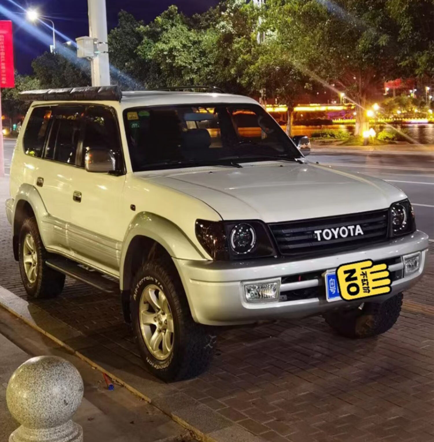 专用丰田霸道3400复古中网大灯套件普拉多lc95/100兰德酷路泽改装