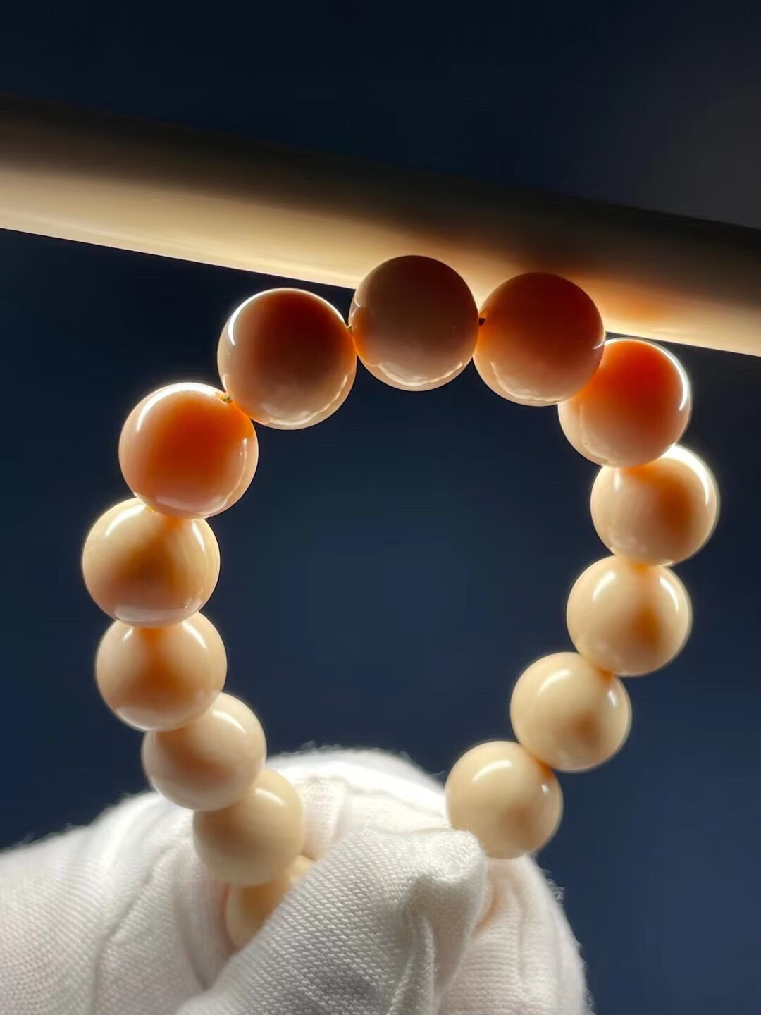 珠缘景翠 猛犸象牙爆满莲花纹血料108颗男女款 毛衣链 念珠手串情侣