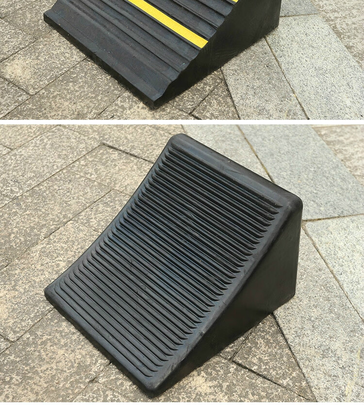 派钦头汽车用三角垫木挡车木掩车器停车楔大型货车用橡胶车轮止退器防