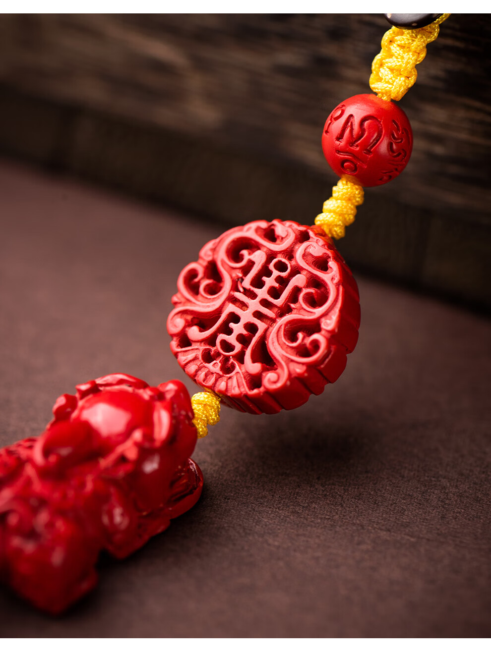 朱砂钥匙扣男士红砂貔貅平安扣汽车钥匙链包包小挂件 款式五(貔貅平安