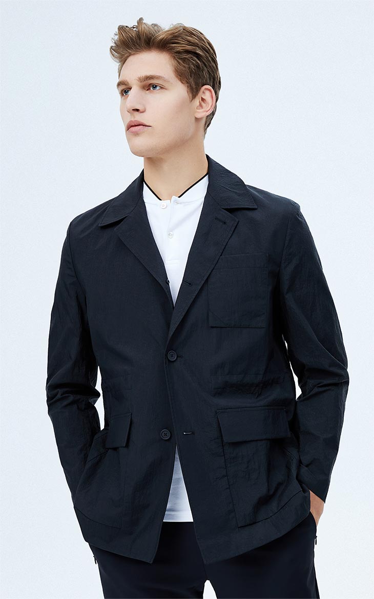 lindeberg金林德伯格轻薄休闲西装外套男521208002 黑色 180/100a(l)