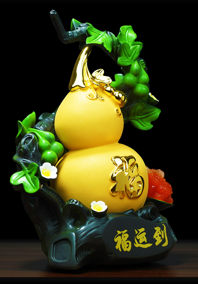 玄唐招财葫芦金蟾摆件客厅挂件办公室桌面风水摆件开业礼品家居电视柜