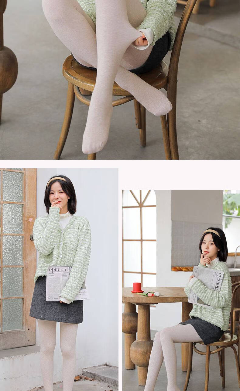 浪莎打底裤袜女式燕麦白棉裤女春秋款外穿裤子加绒加厚显瘦保暖冬季