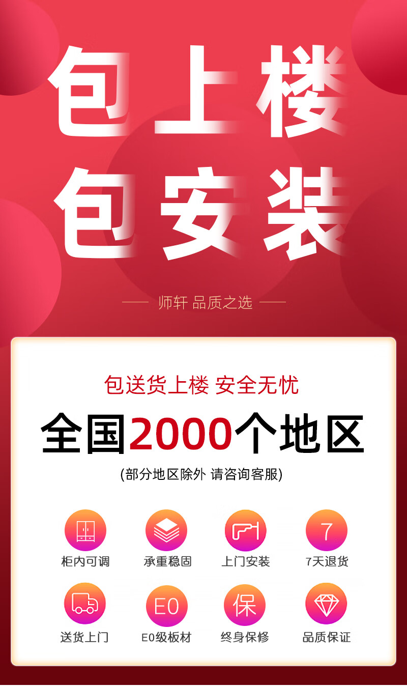 叶氏木语 厨房吊柜墙壁柜挂柜卧室墙上储物卫生间阳台墙柜置物挂墙顶柜壁橱 长120深30高60无底柜C款【包上楼包安装】 组装