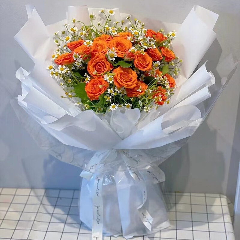 冉子花坊 鲜花速递多头玫瑰小雏菊洋甘菊花束同城送花送女友闺蜜朋友