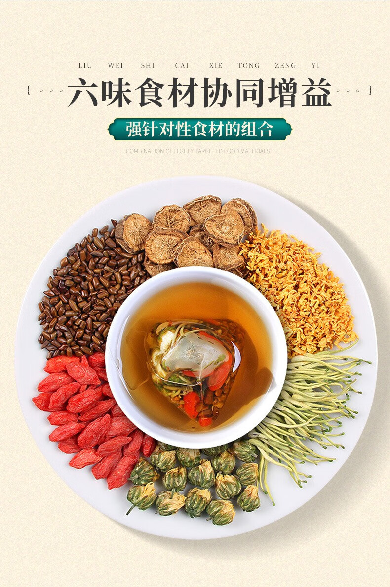 菊花枸杞子决明子茶牛蒡根金银花养生组合花草优选图片色