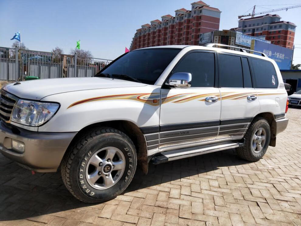 适用于9807老款兰德酷路泽车身拉花陆地巡洋舰彩条腰线车贴纸k款普通