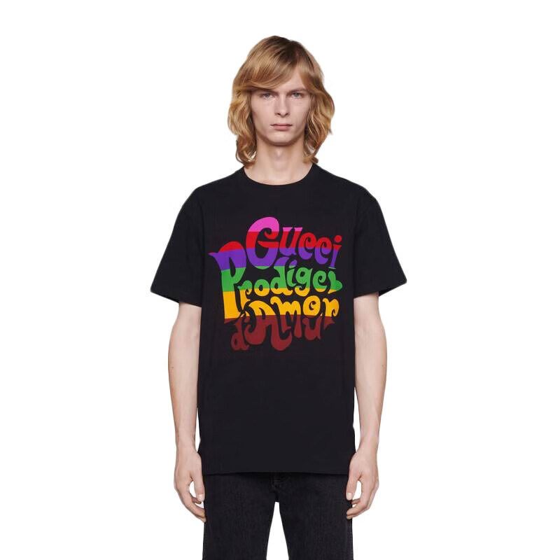 gucci/古驰迪士尼联名男女情侣款短袖t恤548334 xjdae 1230灰色预售