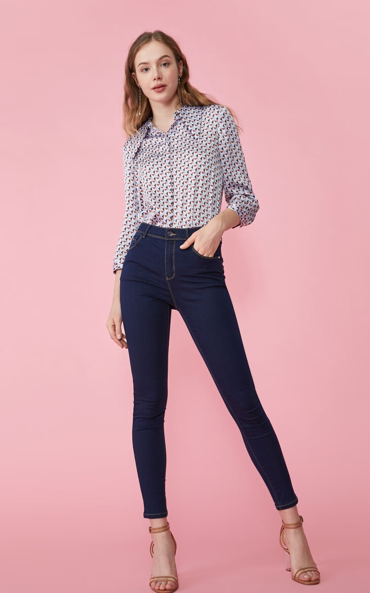 vero moda2020春夏新款显瘦百搭修身弹力高腰牛仔裤女320132534 j3b