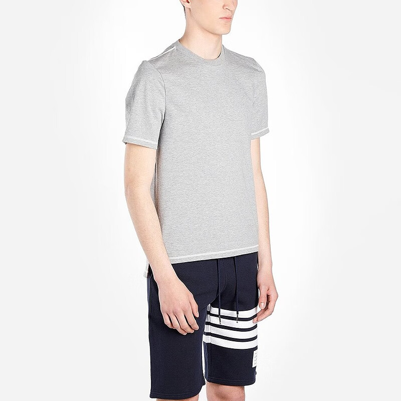 thombrowne汤姆布朗夏季新款深蓝色棉质男士短袖t恤奢侈品深蓝色mjs