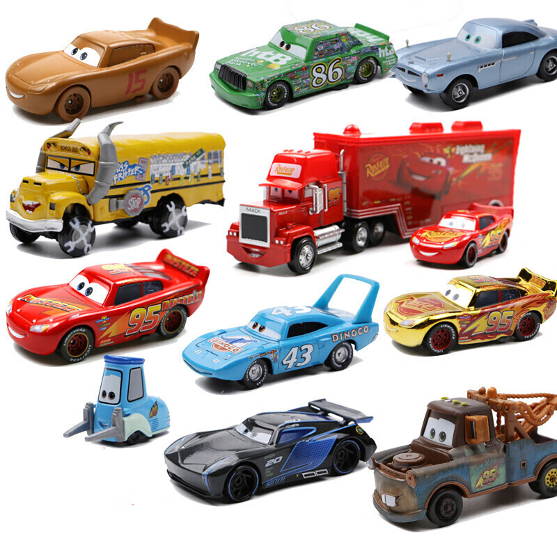 汽车总动员赛车闪电麦昆合金车黑风暴车王路霸板牙儿童玩具套装 国产