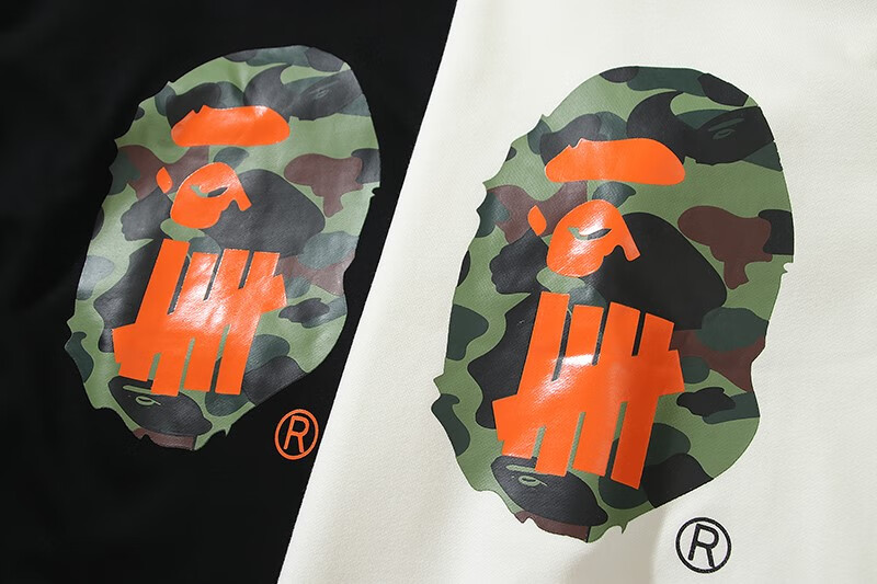 日本潮牌bape春秋款刺绣小标猿人头nba联名款圆领卫衣男女款外套 5113