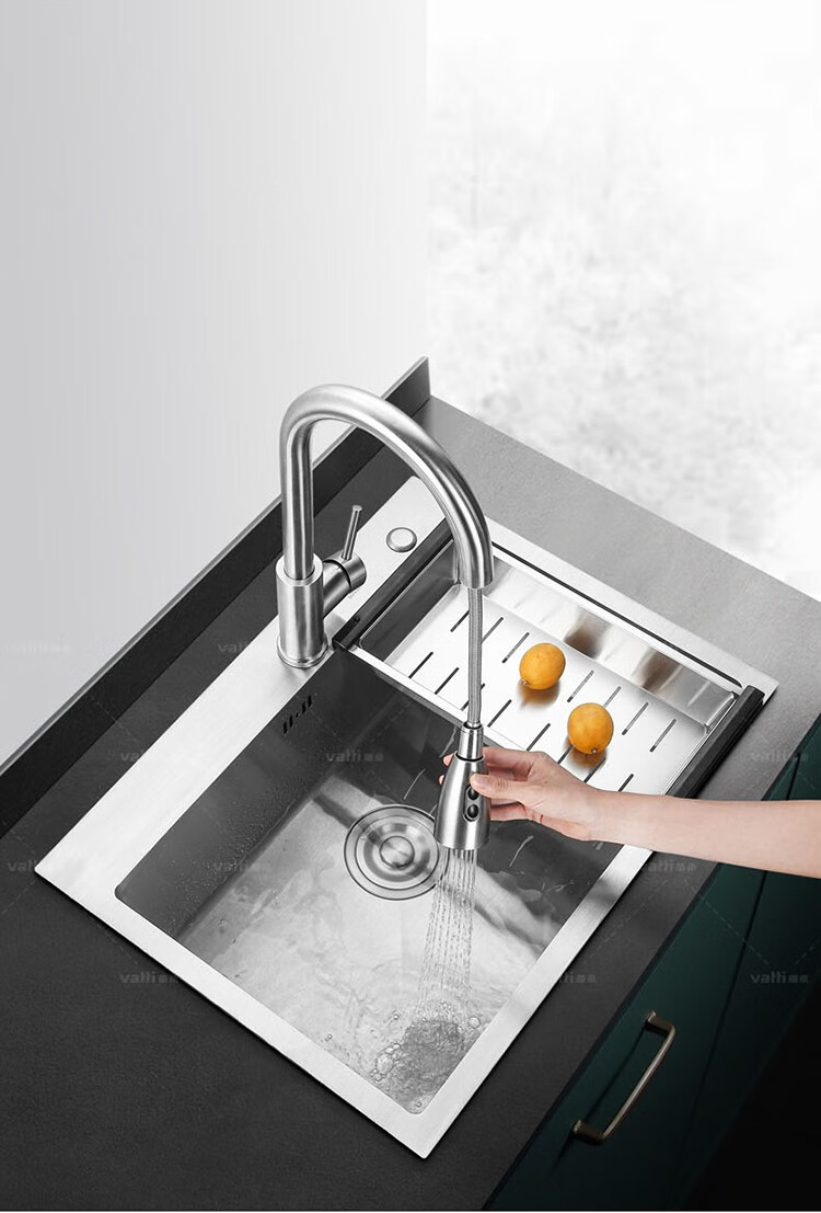 华帝(vatti)手工盆单槽家用厨房手工水槽大单槽洗菜盆池厨房304不锈钢