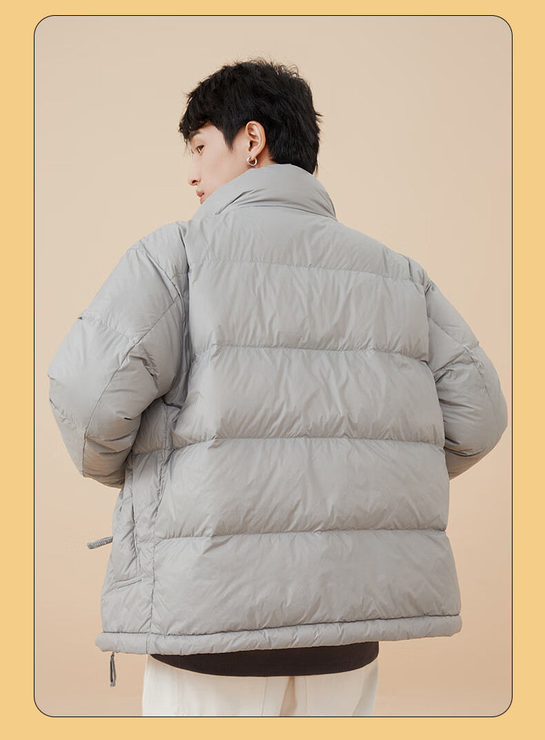 热风2021年冬季新款男士休闲面包羽绒服f12m182101黑色xs