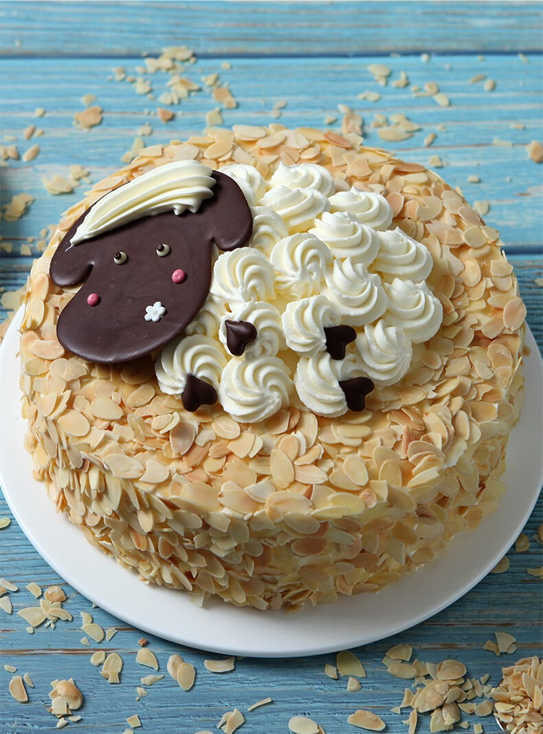 味多美新鲜蛋糕生日蛋糕儿童天然奶油同城配送北京咩咩羊蛋糕原味蛋糕