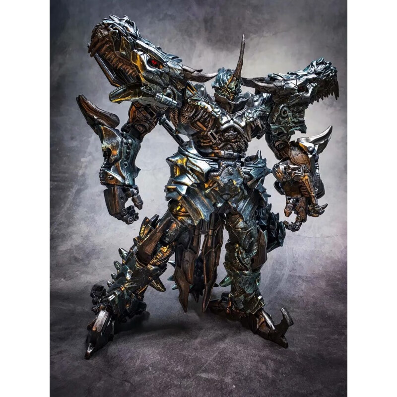 定制威将钢索恐龙模型手办合金版黑苹果擎天柱玩具男孩汽车人黑曼巴