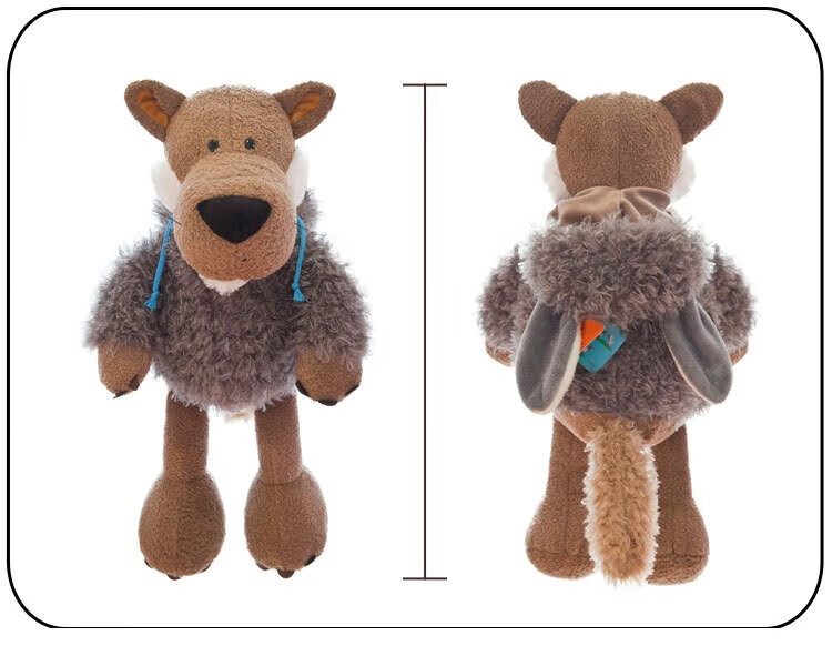 抖音同款郊狼性玩具ins仿真小狼毛绒玩具公仔玩偶大灰狼布娃娃抱枕网