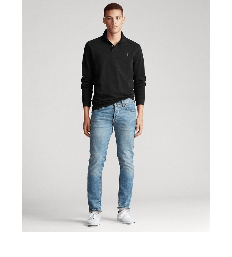 ralphlauren拉夫劳伦男装经典款定制修身版型polo衫rl12924001黑色s