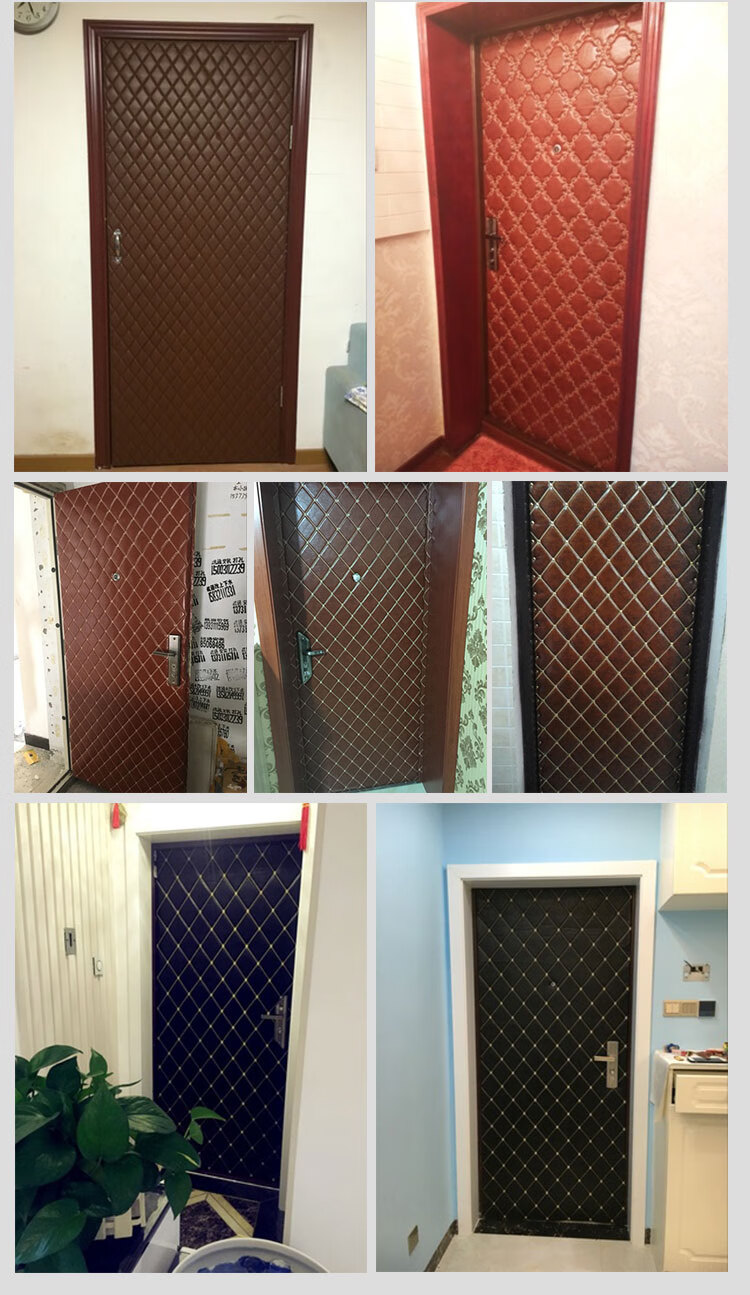 防盗门隔音软包北欧贴皮革面料加厚隔音吸音保暖进户门材料入户门自粘