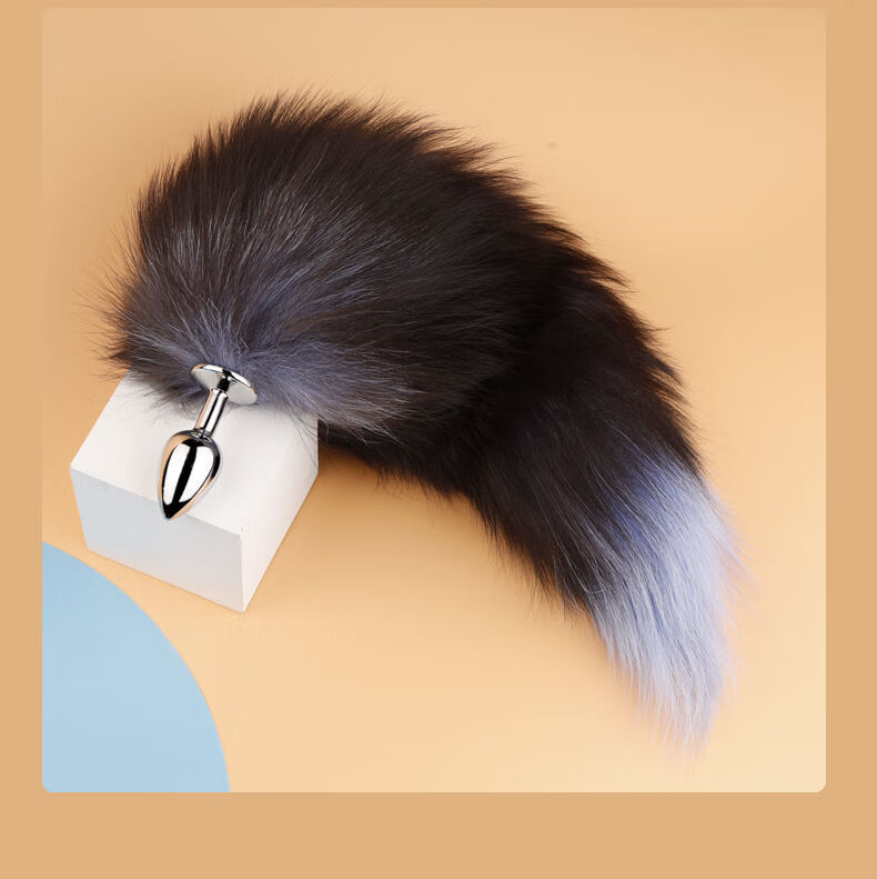 卡维妲新品情趣尾巴sm情趣肛塞狐狸尾巴用品情趣调教肛塞男女用真毛