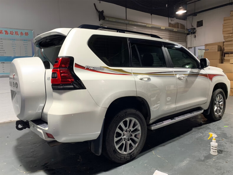 赛霸奥1021款普拉多车身彩条新款霸道腰线拉花车贴pld205改装装饰贴纸