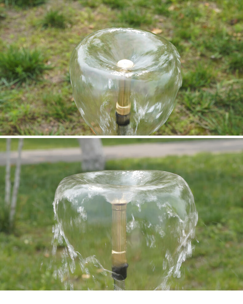 格强全铜喷泉喷头46分万向直射蘑菇涌泉雪松花柱扇形双层花柱冰塔