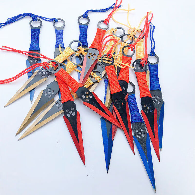 飞刀具飞镖刀飞针防身训练户外小刀直飞旋飞暗器防身野外求生火舞蓝色