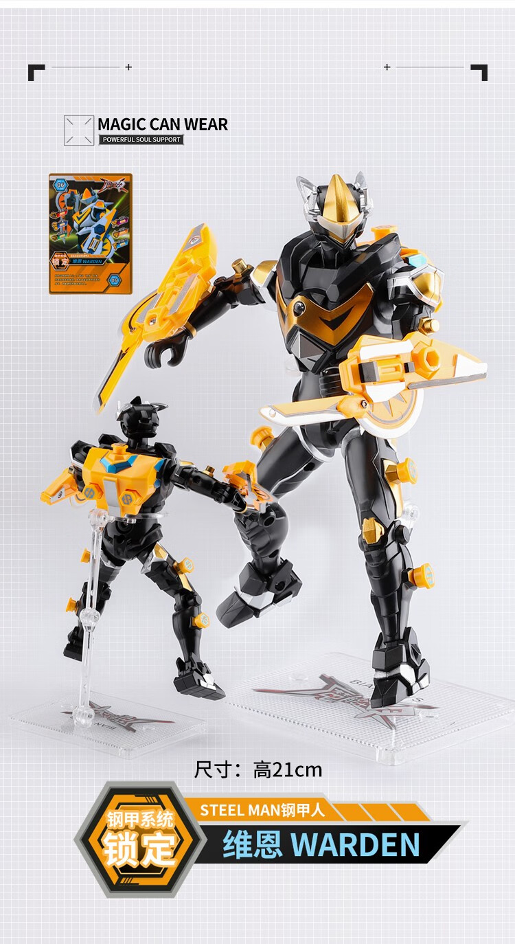 魔能圣甲钢甲人合金发光发声机器人金刚魔能动装维特泰德伊达希尔斯