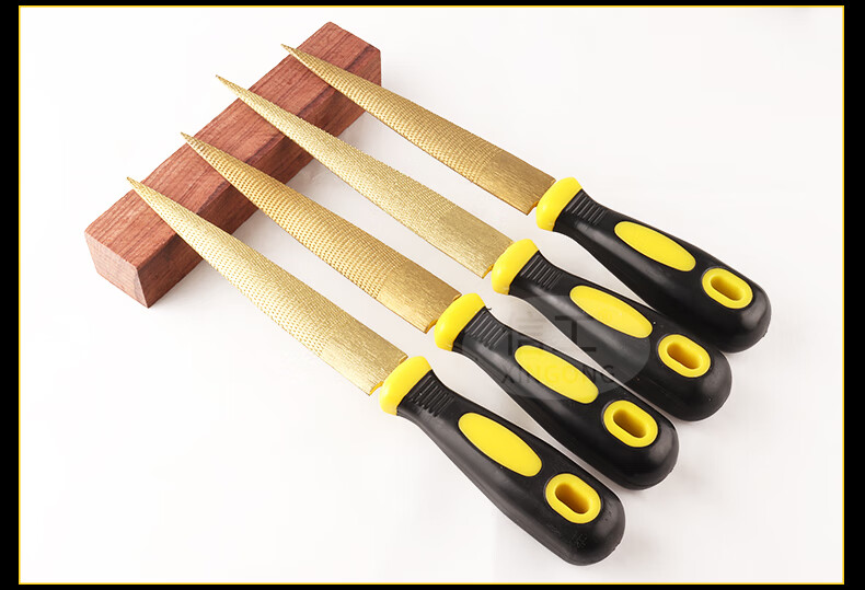 锉刀木工手工打磨锉刀金色锉刀硬木软木塑料打磨挫刀半圆形粗齿搓刀4