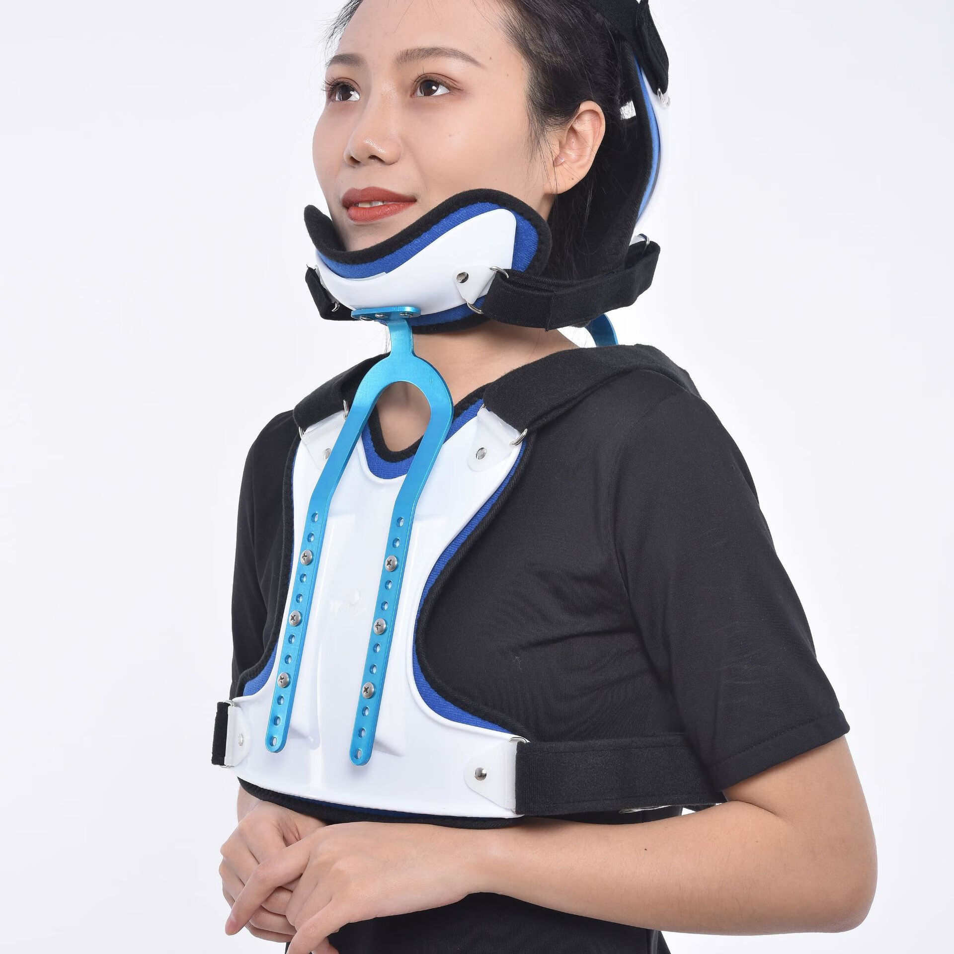 康兴可调头颈胸固定支具颈椎骨折术后康复支架歪脖子颈托矫正形器 单