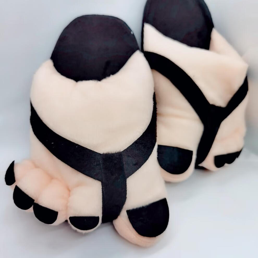 创意搞怪大脚丫棉拖鞋情侣款个性恶搞笑大码五趾室内毛绒居家棉鞋兽爪