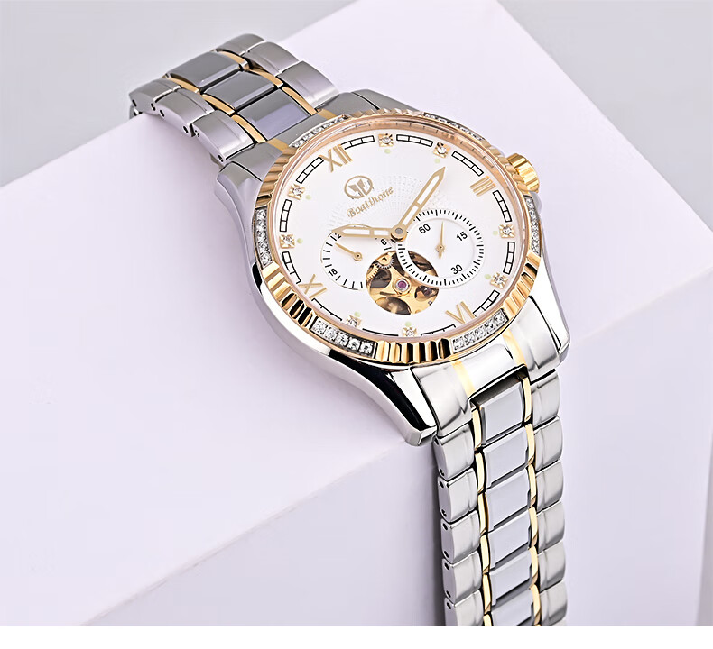 进口机芯瑞士品牌宝航boatihone全自动多功能机械表夜光