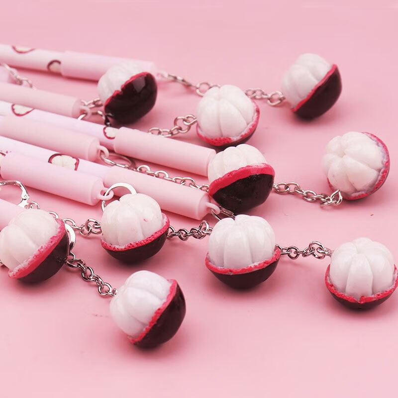 迦南歌基 fajh 挂坠笔 创意可爱水果中性笔网红闺蜜吊坠笔好看少女心