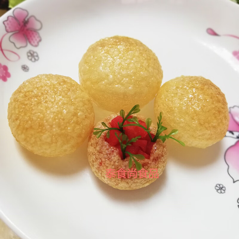 印度小吃炸空心球nagraj gol gappa puri papad街头特色土豆球 无调料