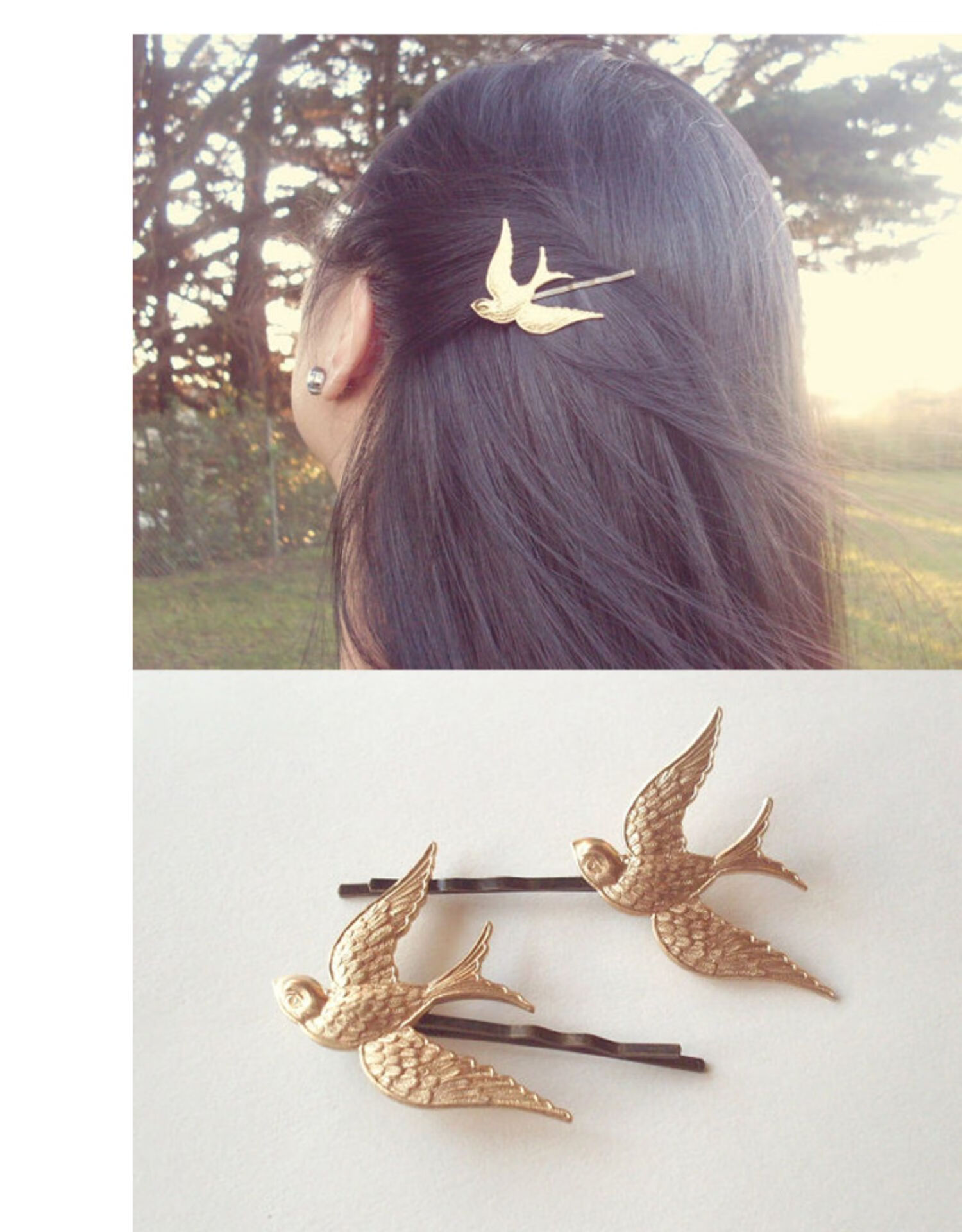 土耳其黄铜复古复古羽毛发夹发箍一字夹发卡网红仙女鸭嘴夹子发梳