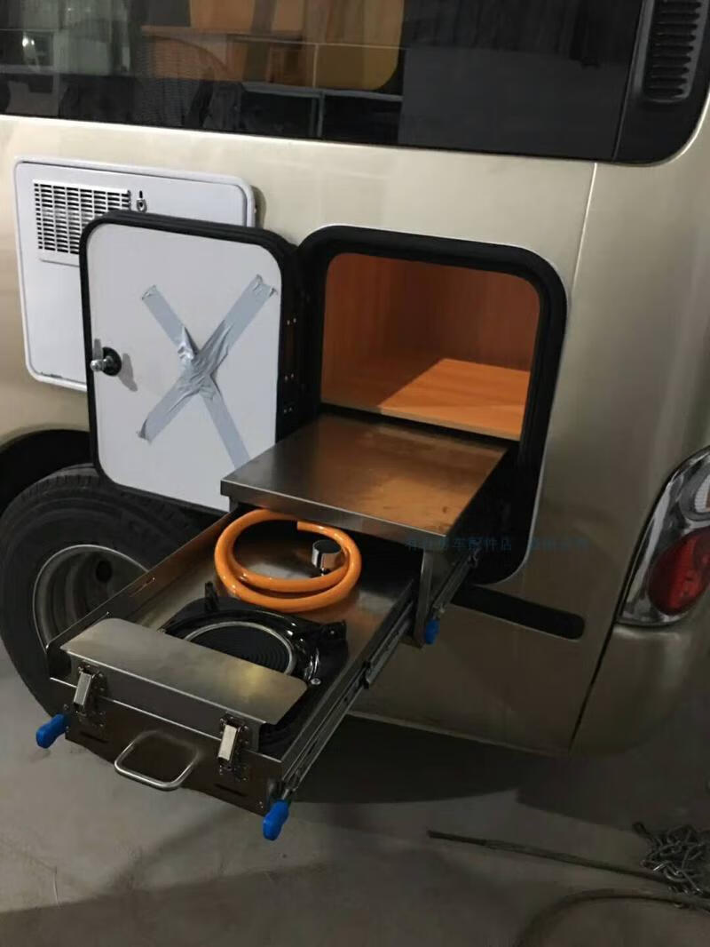 适用于房车用具折叠 小型房车外侧改装加装抽拉式灶台户外厨房房车
