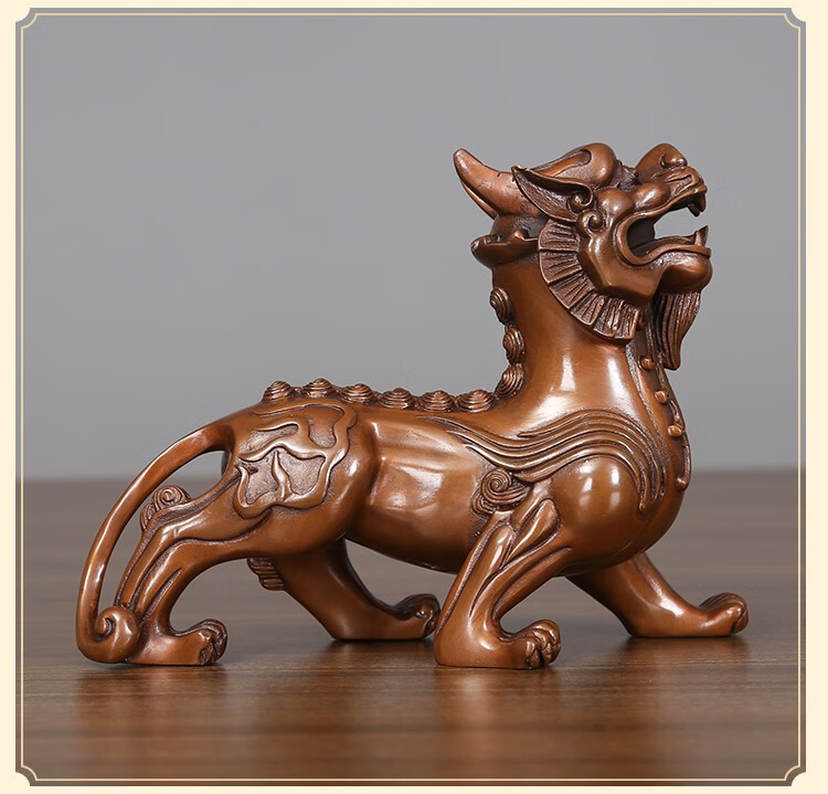 铜欣祥紫铜双角貔貅摆件办公室桌面工艺品公司开业乔迁新居礼品客厅