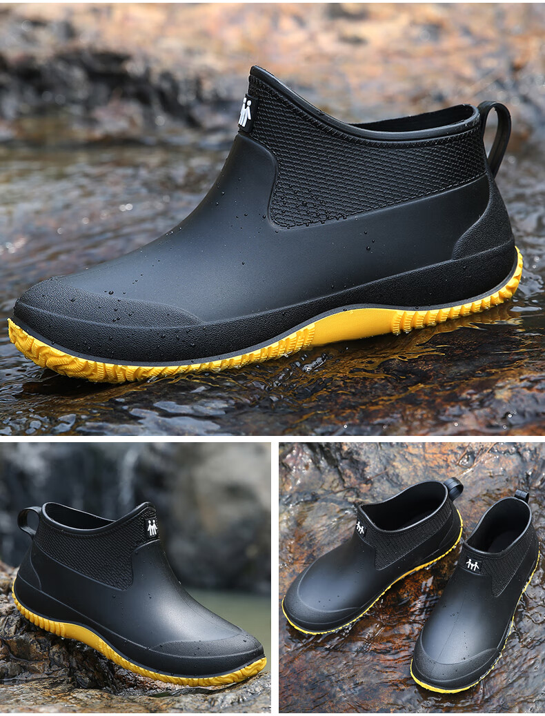 雨鞋男低帮时尚情侣水鞋女雨靴短筒防水防滑户外软底洗车钓鱼胶鞋厨房