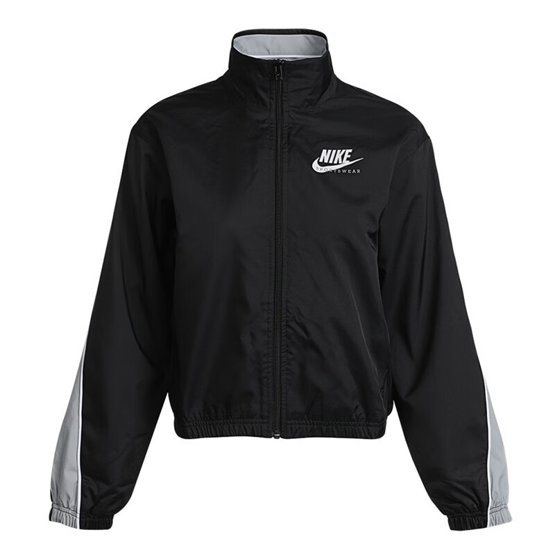 耐克(nike) 女装秋季新款nsw 运动串标小勾休闲舒适时尚短款透气夹克